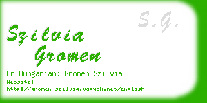 szilvia gromen business card